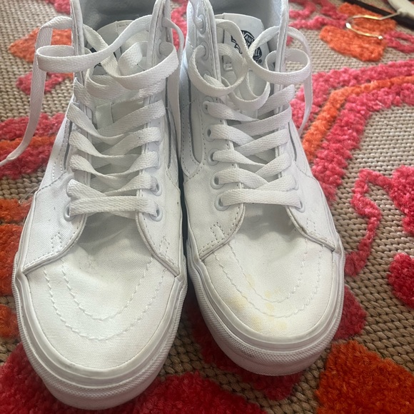 white hi-top vans 7.5 - Picture 2 of 3